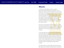 Tablet Screenshot of magnahospitality.com